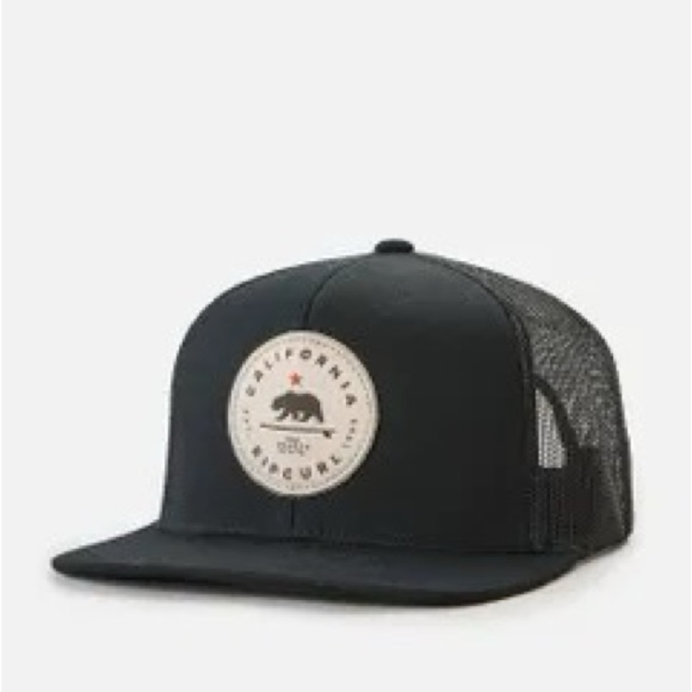 Black Trucker Hat with California Patch
